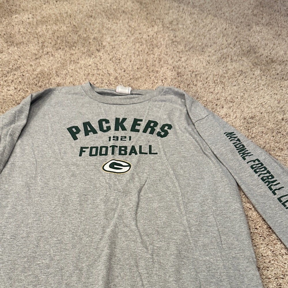 NFL Packers Gray Long Sleeve Tee